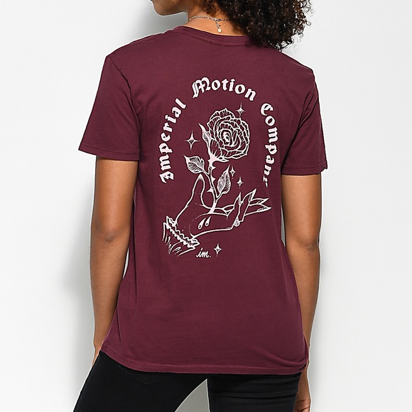 Dark Red Relaxed Fit Women’s Tee - Picture 1 of 5